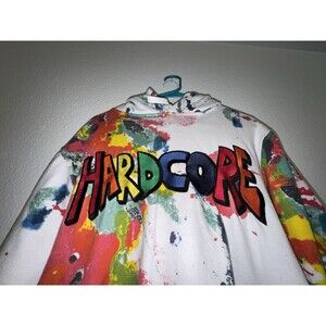Evolution in Design Hardcore Hoodie Men's Med Tie Dye Sweatshirt Rave Plur Y2K